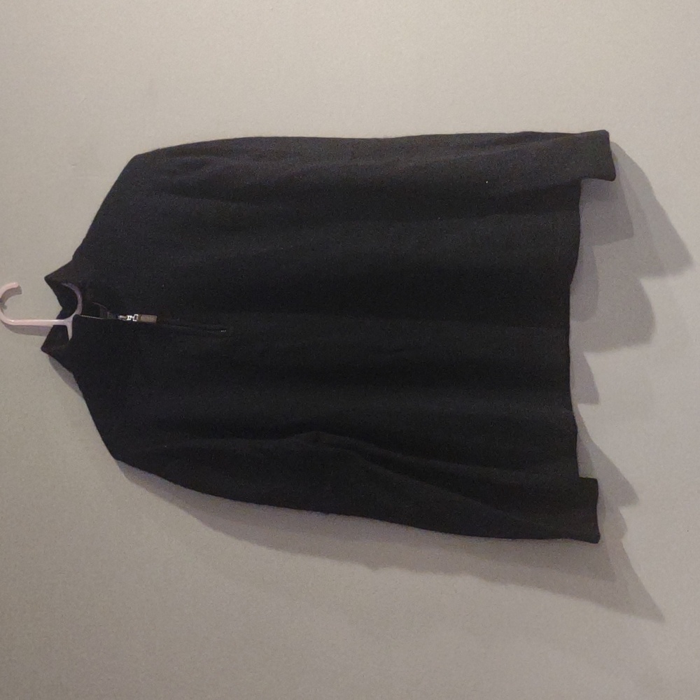 IMPERMEABLE Platinum Mens‎ Xlarge 2 Ply Black Cashmere Quarter Zip Sweater